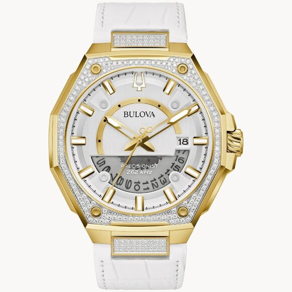 Bulova Women's Series X Se Date Indicator Quartz White Watch 45MM 98J119 - Picture 1 of 4